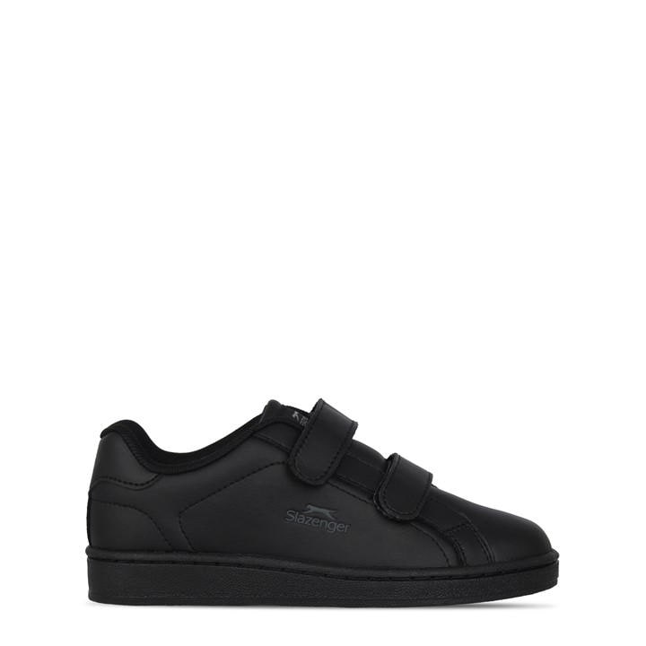 Slazenger Boys Black Ash Vel Trainers  in Size 2, Sports Direct