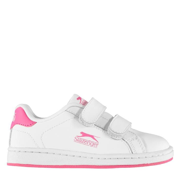 Slazenger Boys White Ash Vel Trainers  in Size C13, Sports Direct