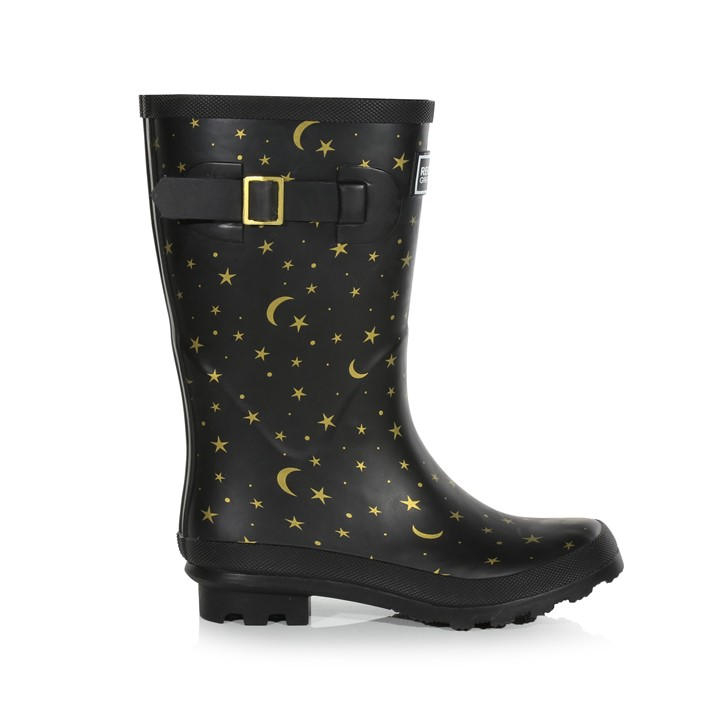 Regatta Girls Black Kids' Fairweather Wellies in Size C11, Sports Direct