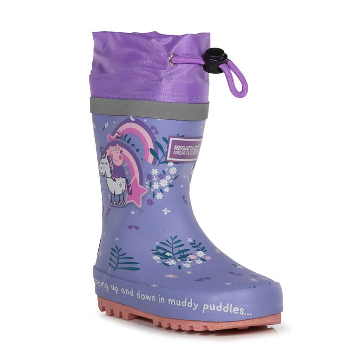 Regatta Unisex Kids Purple Splash Welly C12