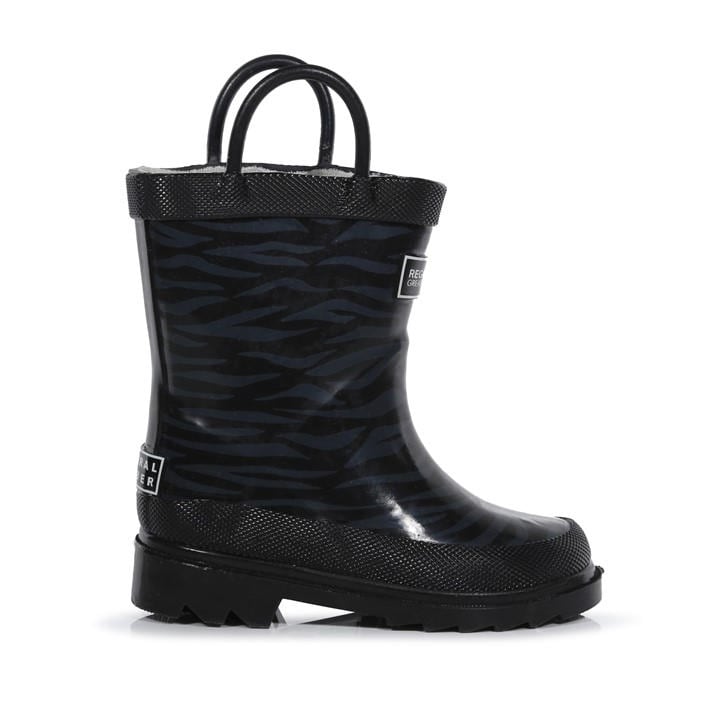 Regatta Boys Black Minnow  Cotton Lined Wellington Welly  Kids in Size C13, Sports Direct