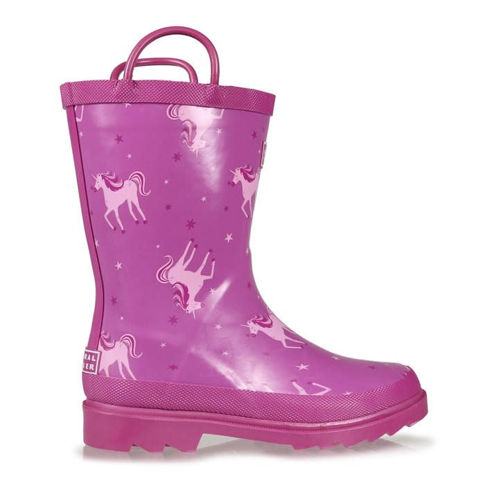 Regatta  Kids Pink ' Minnow Jnr W Wellingtons in Size 2, Sports Direct