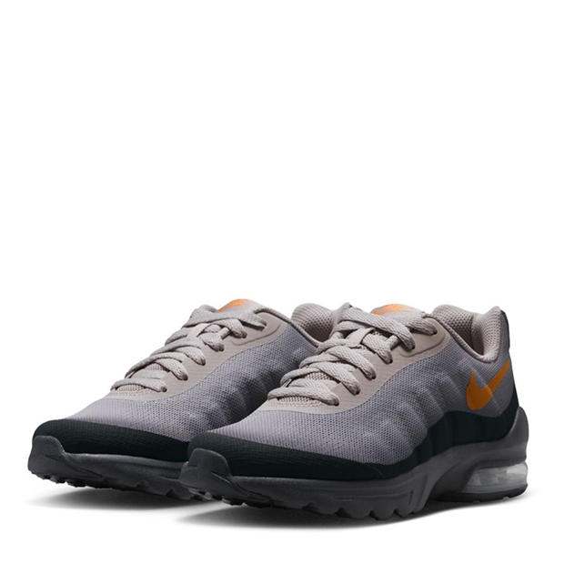 Grey/Orange - Nike - Air Max Invigor Print Big Kids Shoe