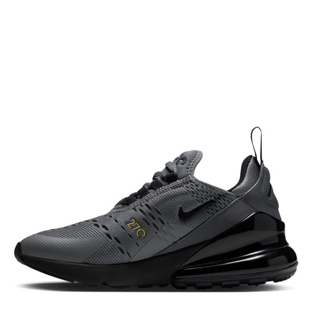 Grey/Yellow - Nike - Air Max 270 React Junior Trainers