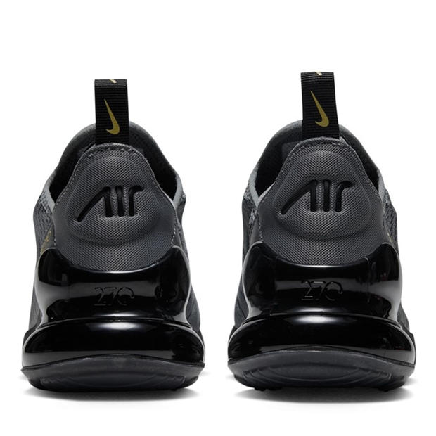 Grey/Yellow - Nike - Air Max 270 React Junior Trainers