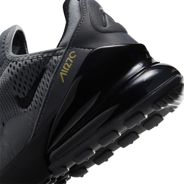 Grey/Yellow - Nike - Air Max 270 React Junior Trainers