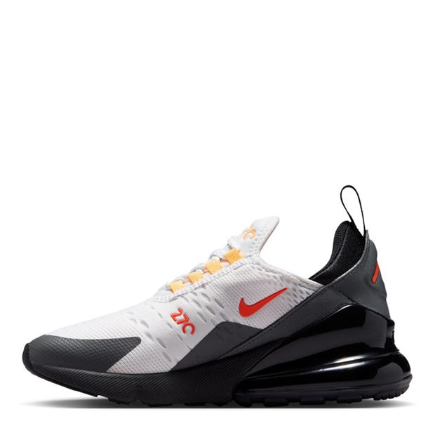Wht/Red/Ora - Nike - Air Max 270 React Junior Trainers