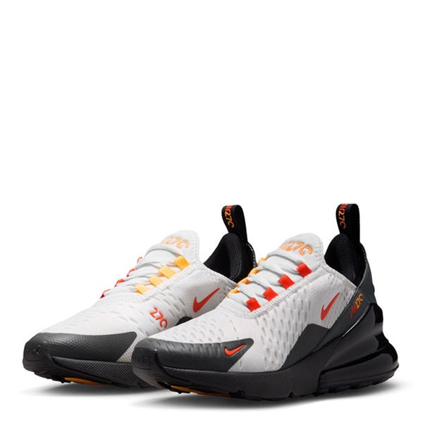 Wht/Red/Ora - Nike - Air Max 270 React Junior Trainers