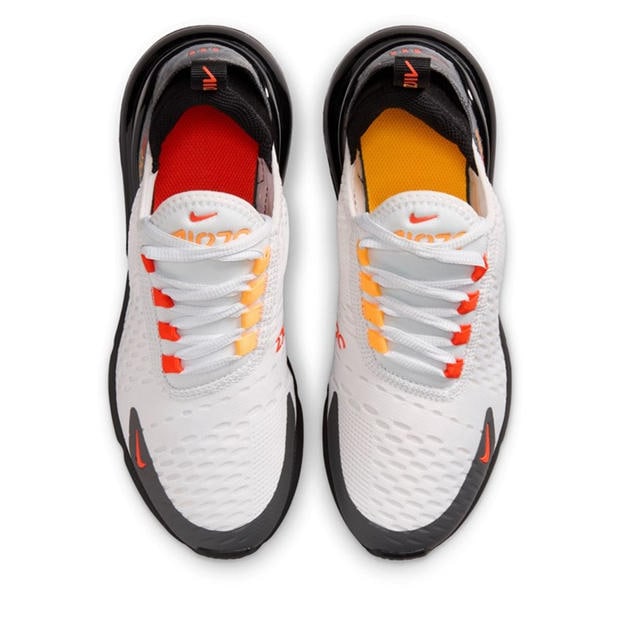 Wht/Red/Ora - Nike - Air Max 270 React Junior Trainers