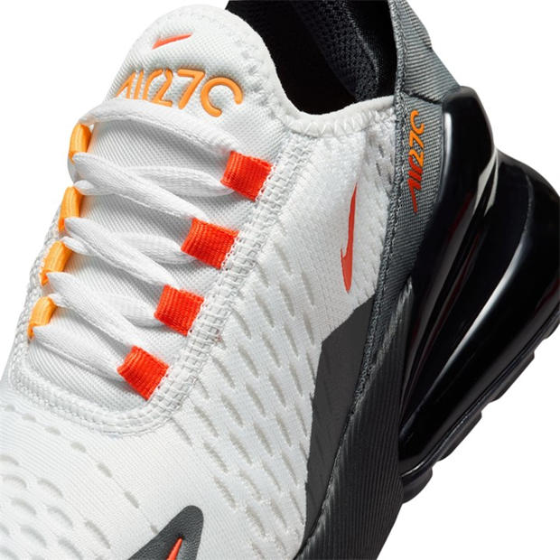 Wht/Red/Ora - Nike - Air Max 270 React Junior Trainers