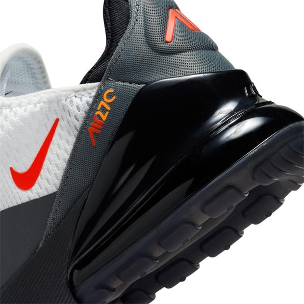 Wht/Red/Ora - Nike - Air Max 270 React Junior Trainers