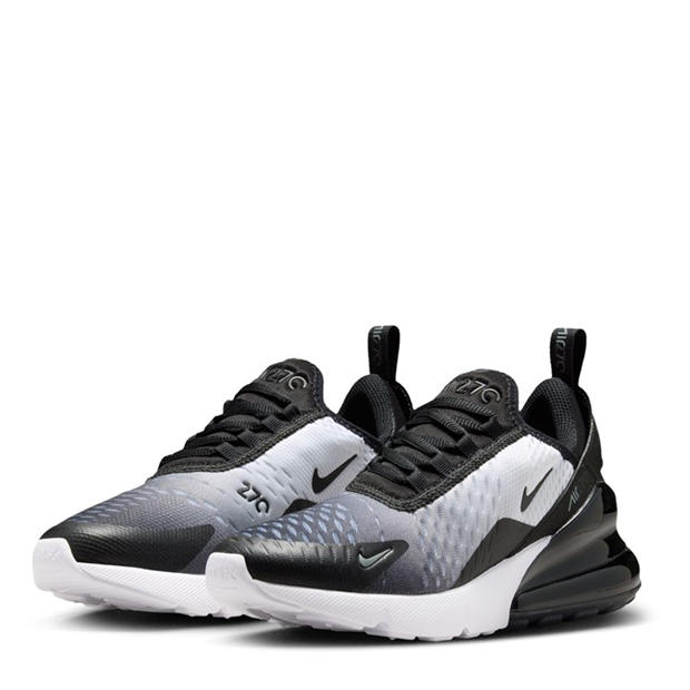 Blk/Wht/Gry - Nike - Air Max 270 React Junior Trainers