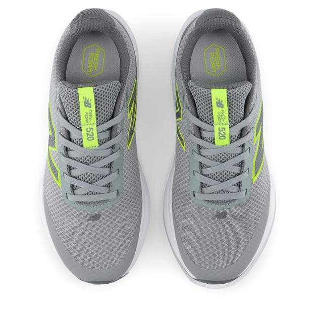 Grey/Volt - New Balance - Kids' 520 Breathable Mesh Runners