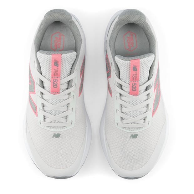 Grey/Pink - New Balance - Kids' 520 Breathable Mesh Runners