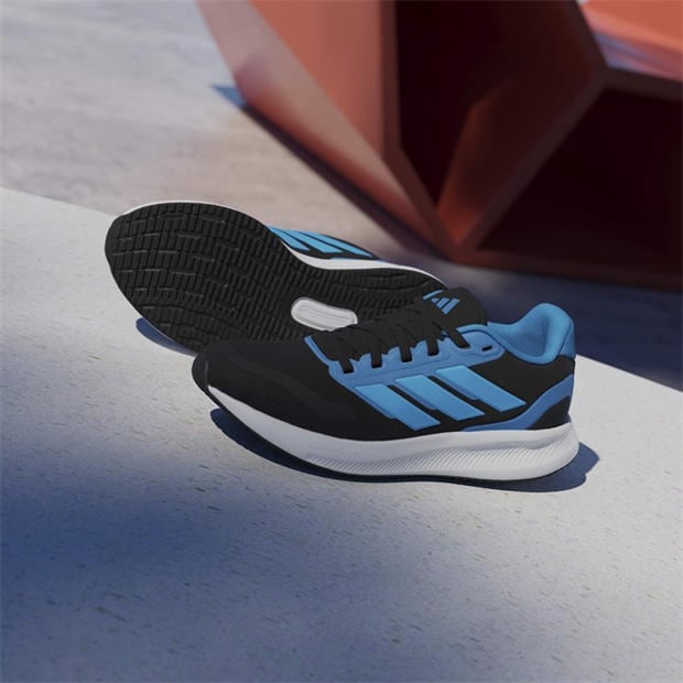 Black/Blue - adidas - Runfalcon 5 Juniors Running Shoes
