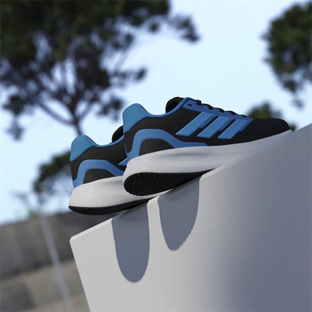 Black/Blue - adidas - Runfalcon 5 Juniors Running Shoes