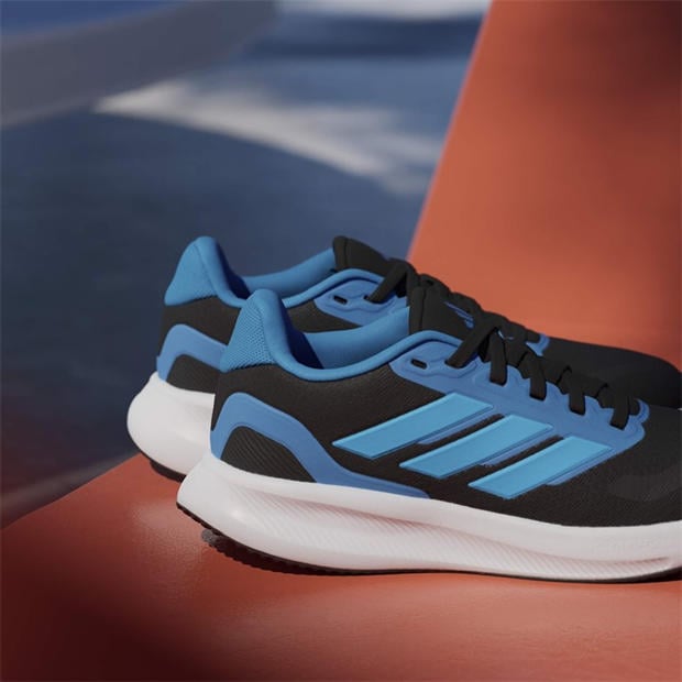 Black/Blue - adidas - Runfalcon 5 Juniors Running Shoes