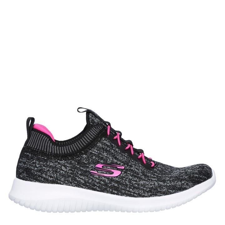 Skechers Girls Black Ultra Flex Bright Horizon  Trainers in Size 5, Sports Direct