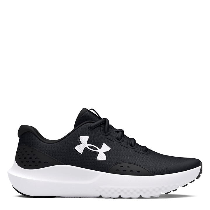 Under Armour Boys Black Surge 4 Running Shoes   in Size 5, Sports Direct
