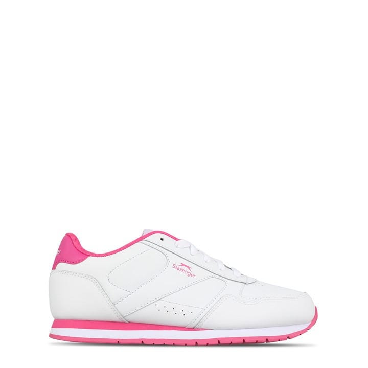 Slazenger Boys White Classic Trainers  in Size 5.5, Sports Direct