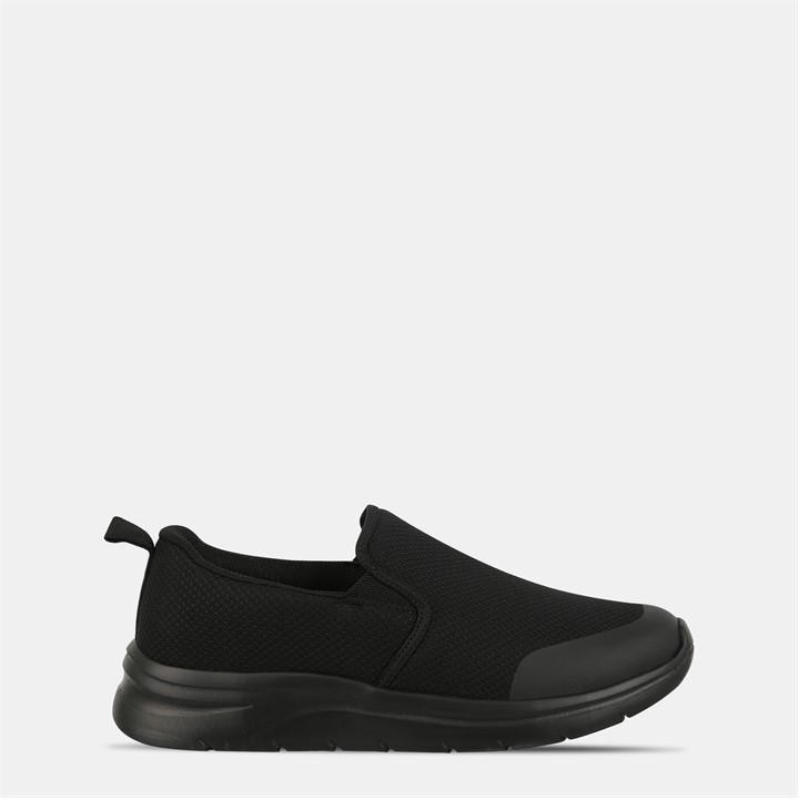 Slazenger Boys Black Zeal Slip On Trainers  in Size 5, Sports Direct
