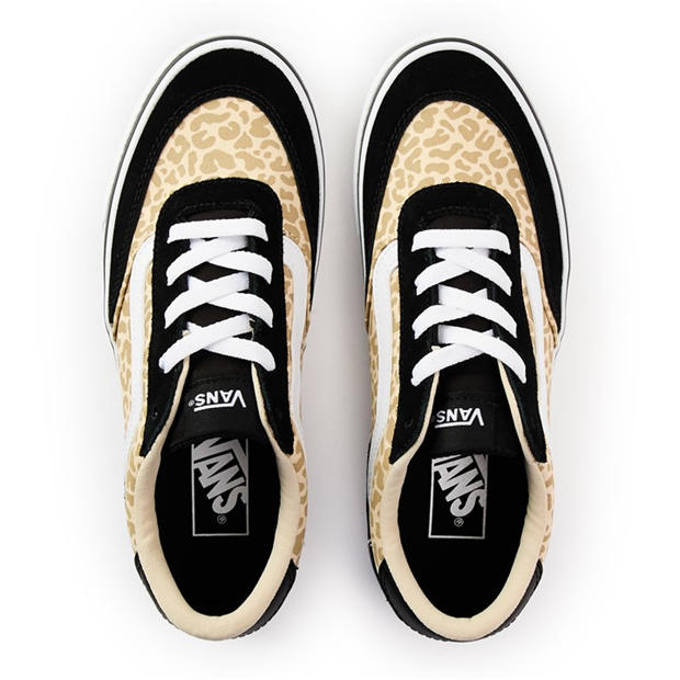 Leopard Black - Vans - Kids' Brooklyn Canvas Trainers