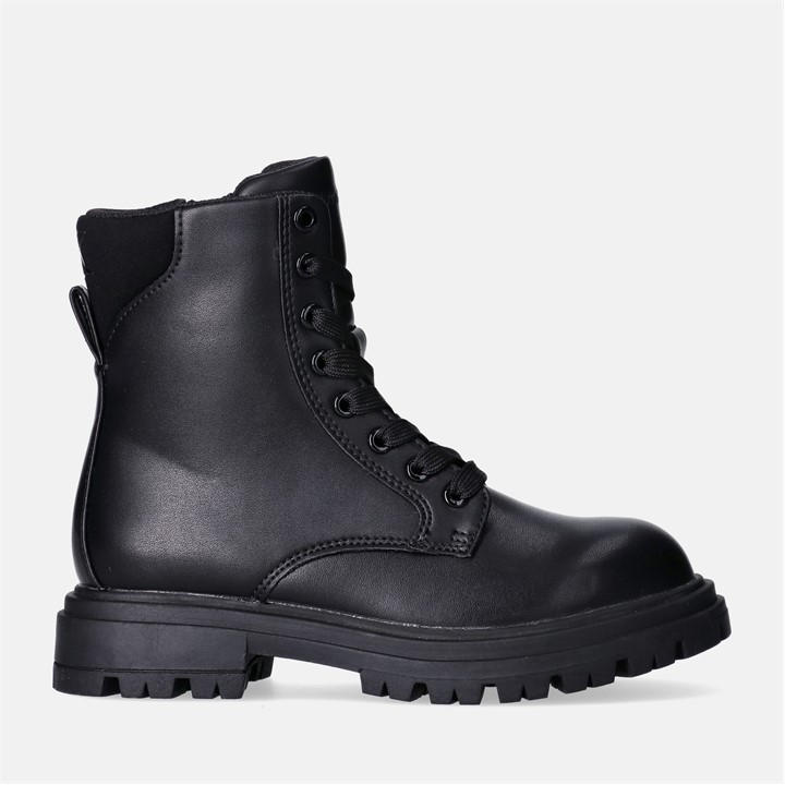 Calvin Klein Jeans Girls Black Kids' Lace Up Biker Boots in Size 6, Sports Direct