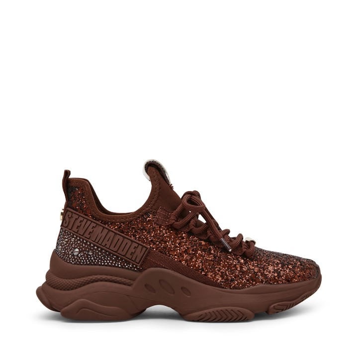 Steve Madden Girls Brown Kids' Maxilla Heritage Low-Top Trainers in Size 2, Sports Direct