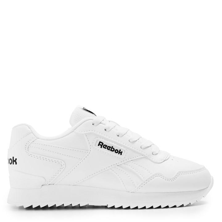 Reebok Girls White Glide Ripple Clip Kids Classic Low-Top Trainers in Size 3, Sports Direct
