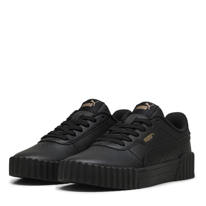 Puma Girls Black Carina 3.0 Trainers  in Size 5.5, Sports Direct