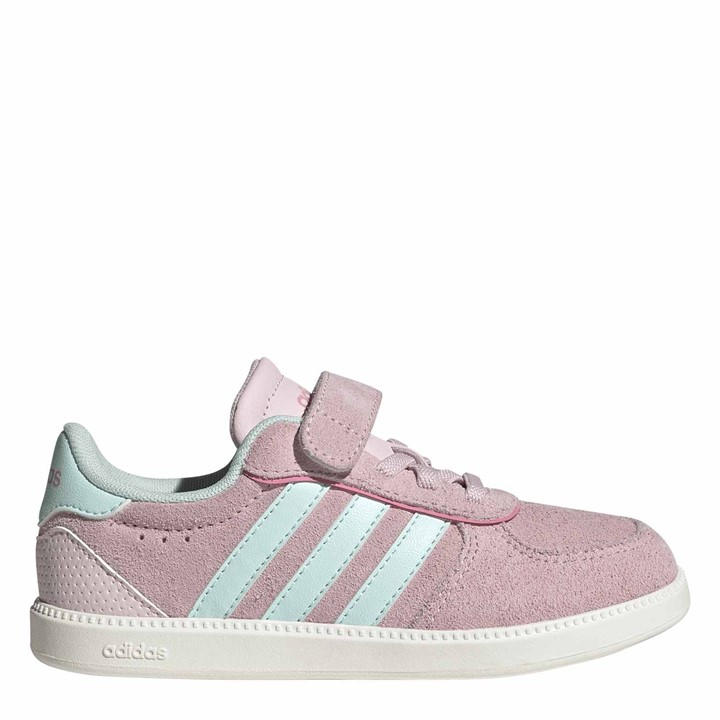 Adidas Girls Pink Kids' Breaknet Sleek Court Trainers in Size 1, Sports Direct