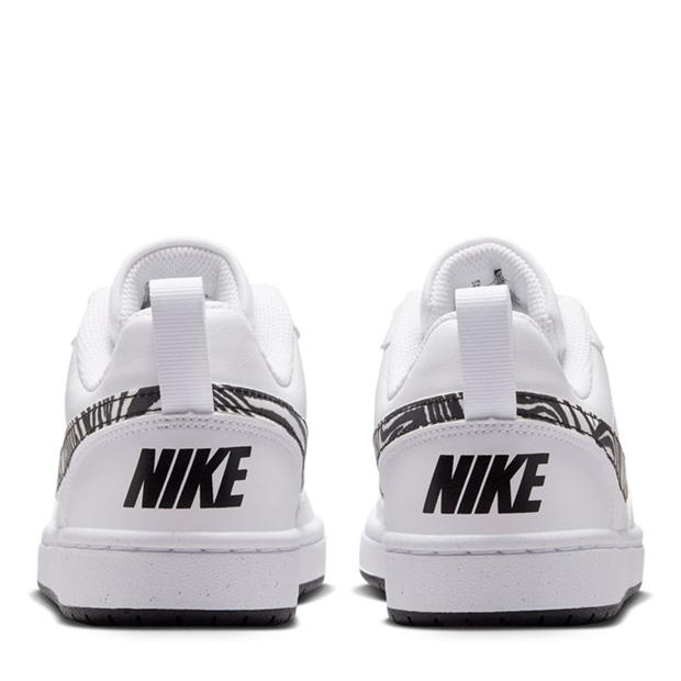 White/Zebra - Nike - Court Borough Low 2 SE Big Kids' Shoes