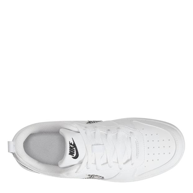 White/Zebra - Nike - Court Borough Low 2 SE Big Kids' Shoes