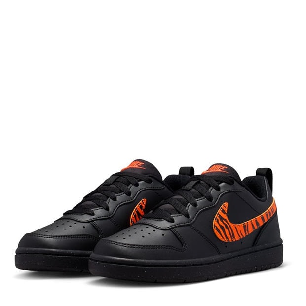 Black/Tiger - Nike - Court Borough Low 2 SE Big Kids' Shoes