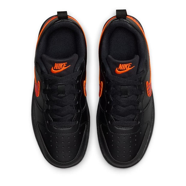 Black/Tiger - Nike - Court Borough Low 2 SE Big Kids' Shoes