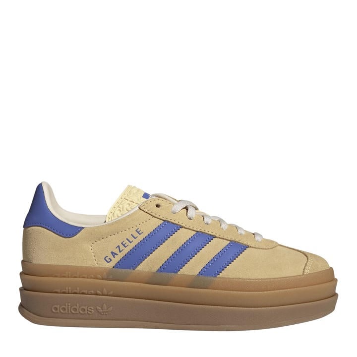 Adidas Originals Girls Yellow Kids' Gazelle Bold Platform Trainers in Size 4.5, Sports Direct
