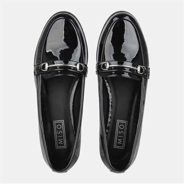 Black Patent - Miso - Bar Junior Girls Loafers