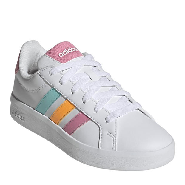 Wht/Tang/Pink - adidas - Kids' Low-Top Trainers