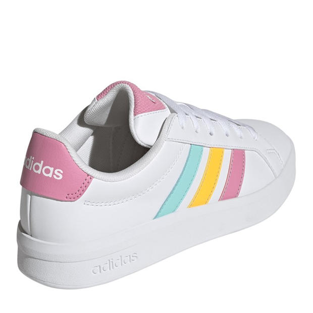 Wht/Tang/Pink - adidas - Kids' Low-Top Trainers