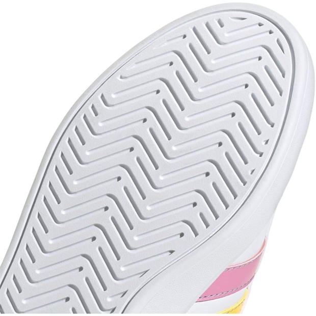 Wht/Tang/Pink - adidas - Kids' Low-Top Trainers