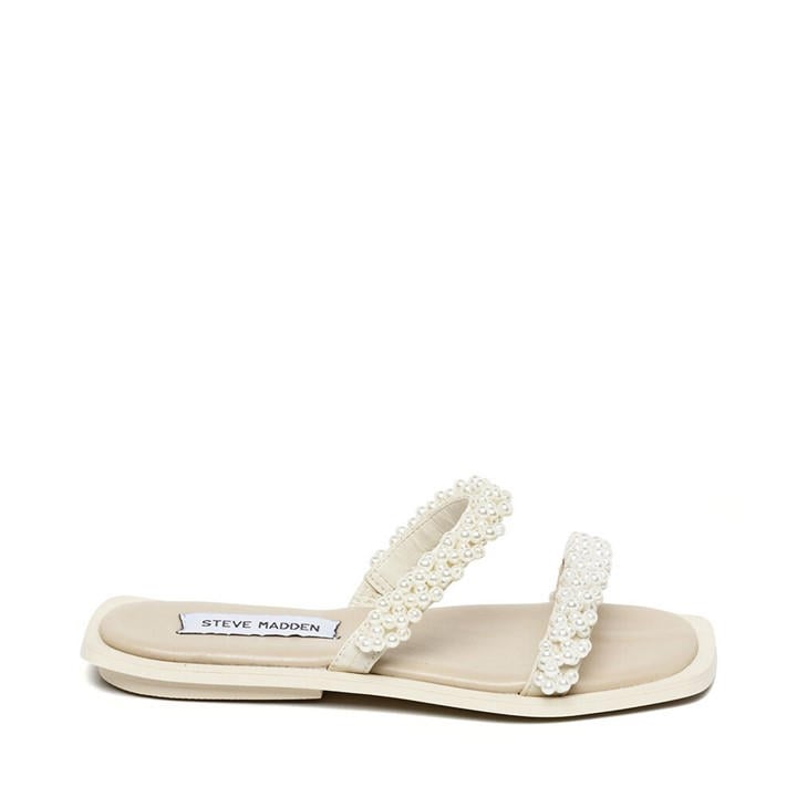 Steve Madden Girls White Kids' Flat Sandals in Size 3, Sports Direct