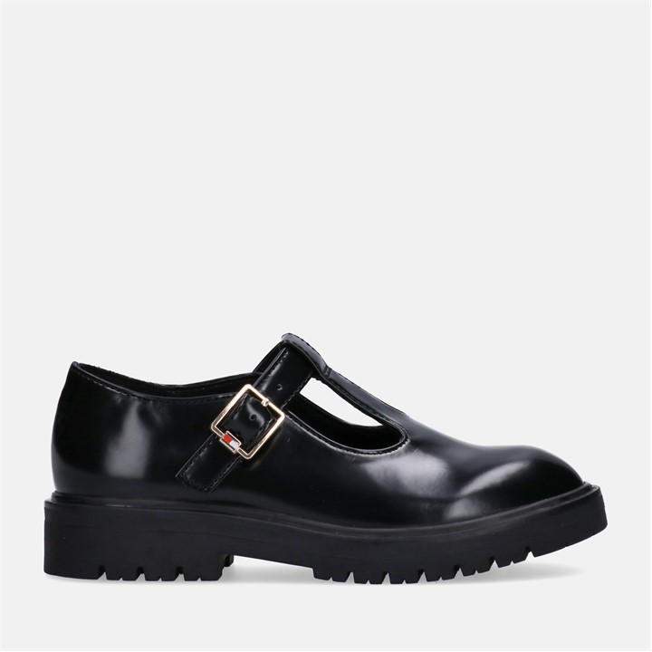 Tommy Hilfiger Girls Black Kids' Loafers in Size 5, Sports Direct