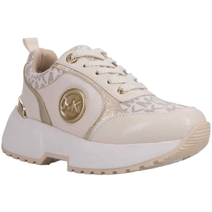 Michael Michael Kors Girls Cream Kids' Chunky Trainers in Size 2, Sports Direct
