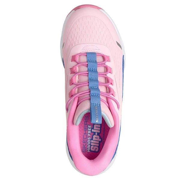 Pink/Blue - Skechers - Glide-Step + - Vista Lane Slip On Runners Girls