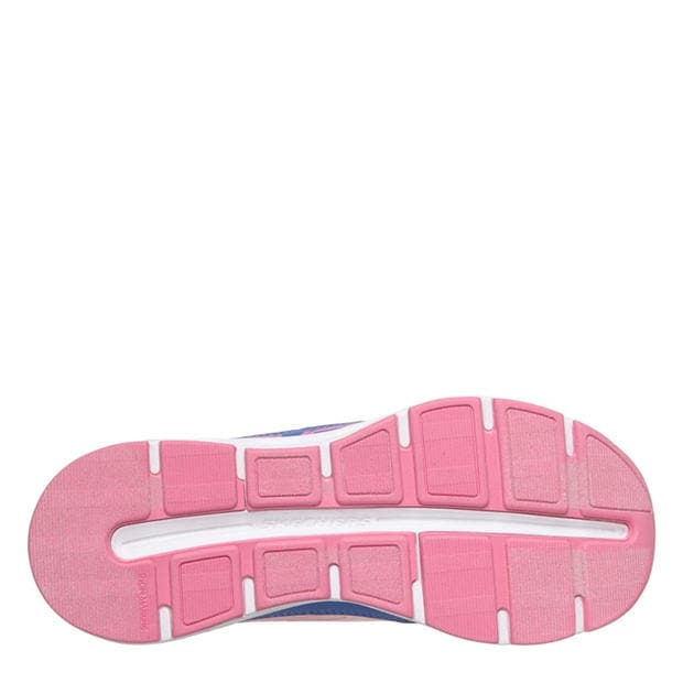 Pink/Blue - Skechers - Glide-Step + - Vista Lane Slip On Runners Girls