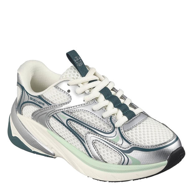 Silver/White - Skechers - Kids' Slip On Trainers