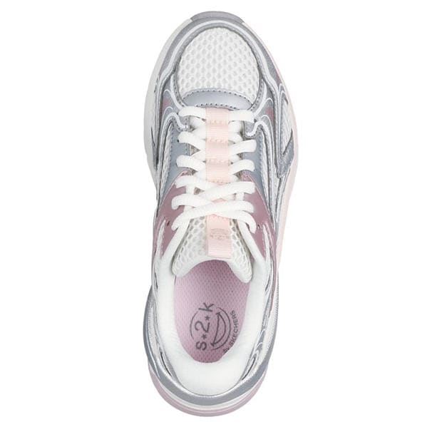 Off White/Pink - Skechers - Kids' Slip On Trainers