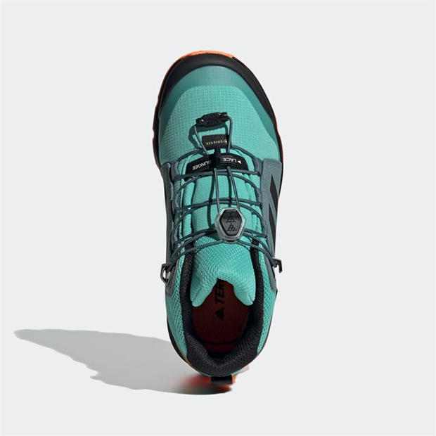 Acid Mint / Core Black / Screa - adidas - Terrex Mid GORE-TEX Hiking Shoes Kids