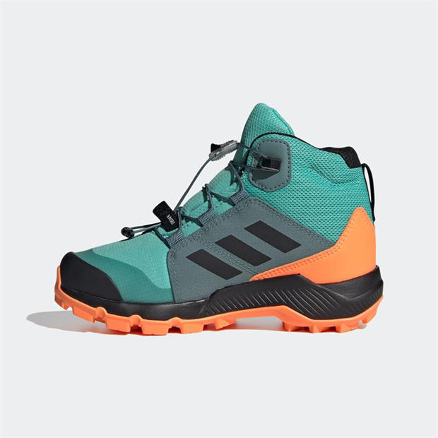 Acid Mint / Core Black / Screa - adidas - Terrex Mid GORE-TEX Hiking Shoes Kids