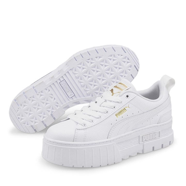 Puma Girls White Kids' Mayze Low-Top Trainers in Size 3, Sports Direct